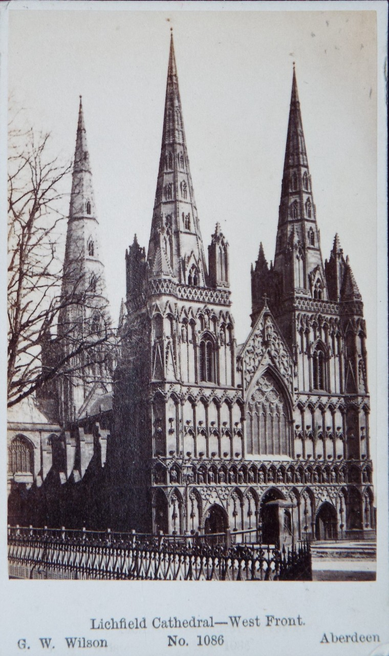 Photograph - Lichfield Cathedral. West Front.