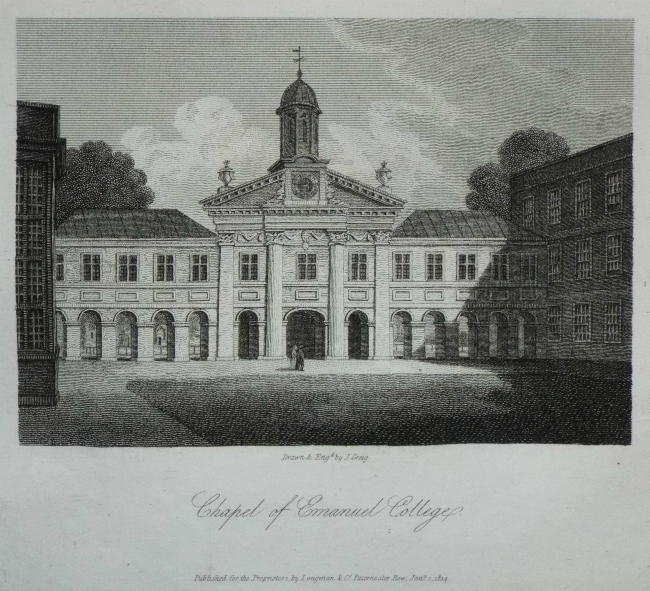 Print - Chapel of Emmanuel College. - Greig