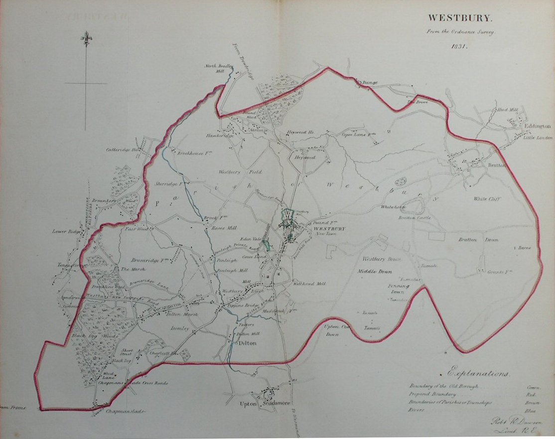 Map of Westbury - Westbury