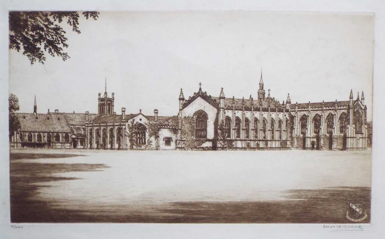 Etching - Cheltenham College - Clark