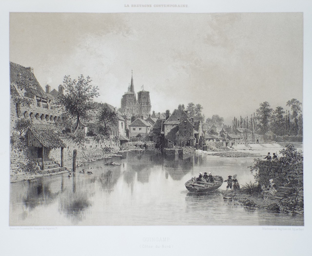 Lithograph - Guingamp. (Cotes-du-Nord) - Ciceri
