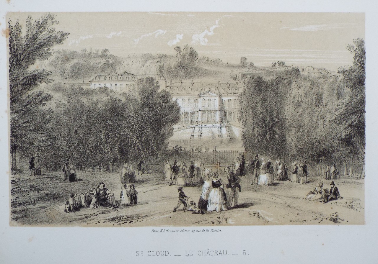 Lithograph - St. Cloud. Le Chateau. - 