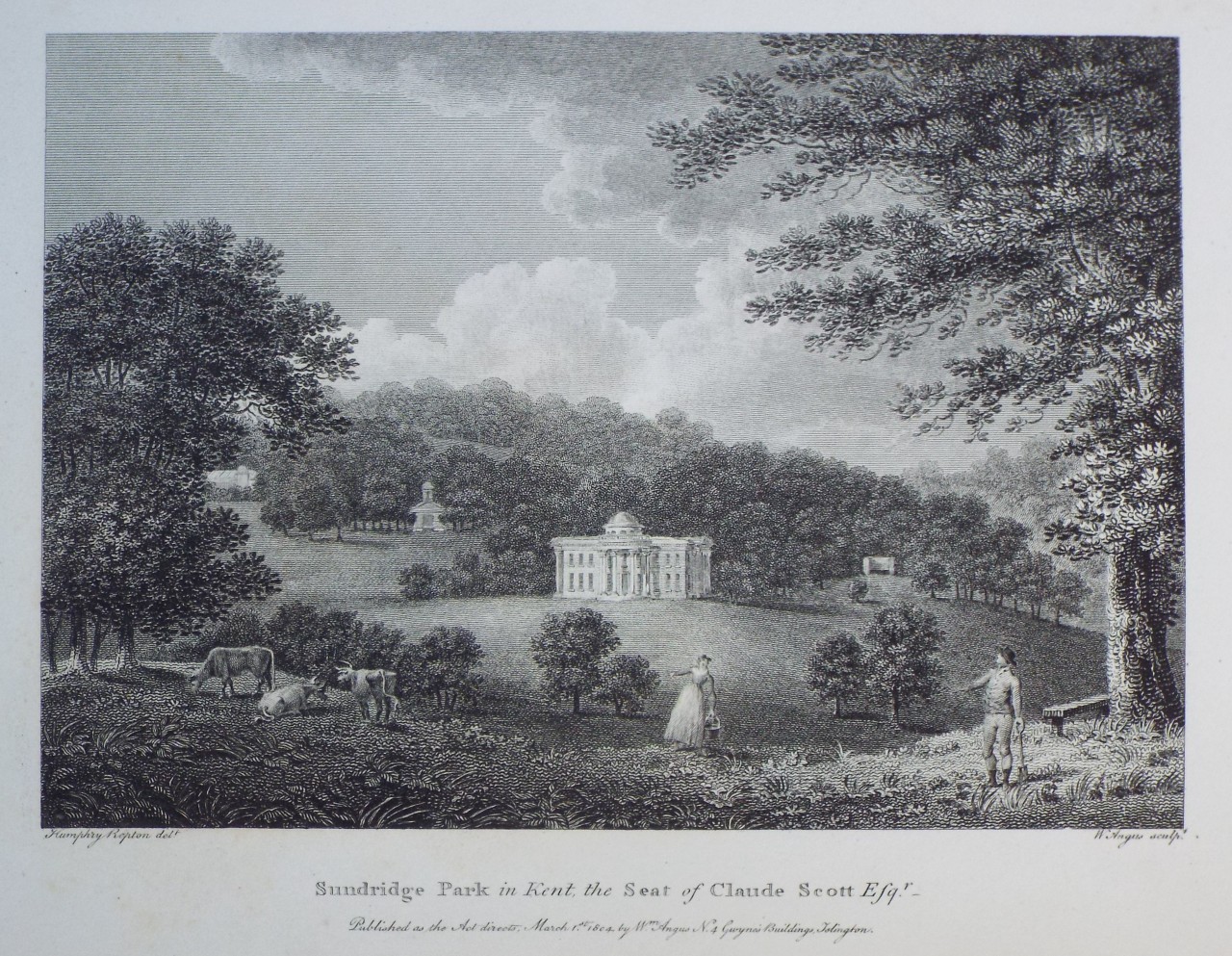 Print - Sundridge Park in Kent, the Seat of Claude Scott Esqr. - Angus