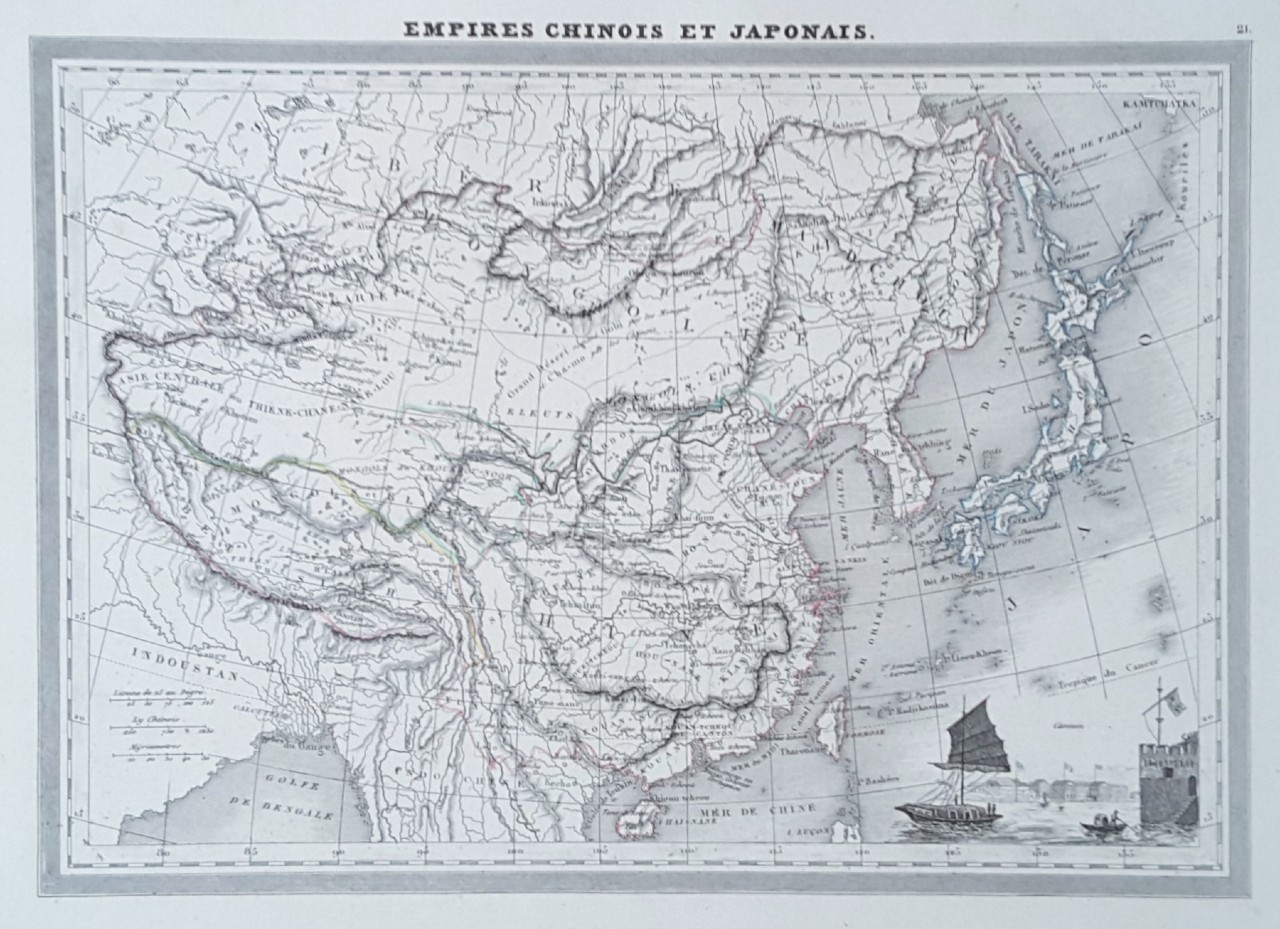 Map of China and Japan