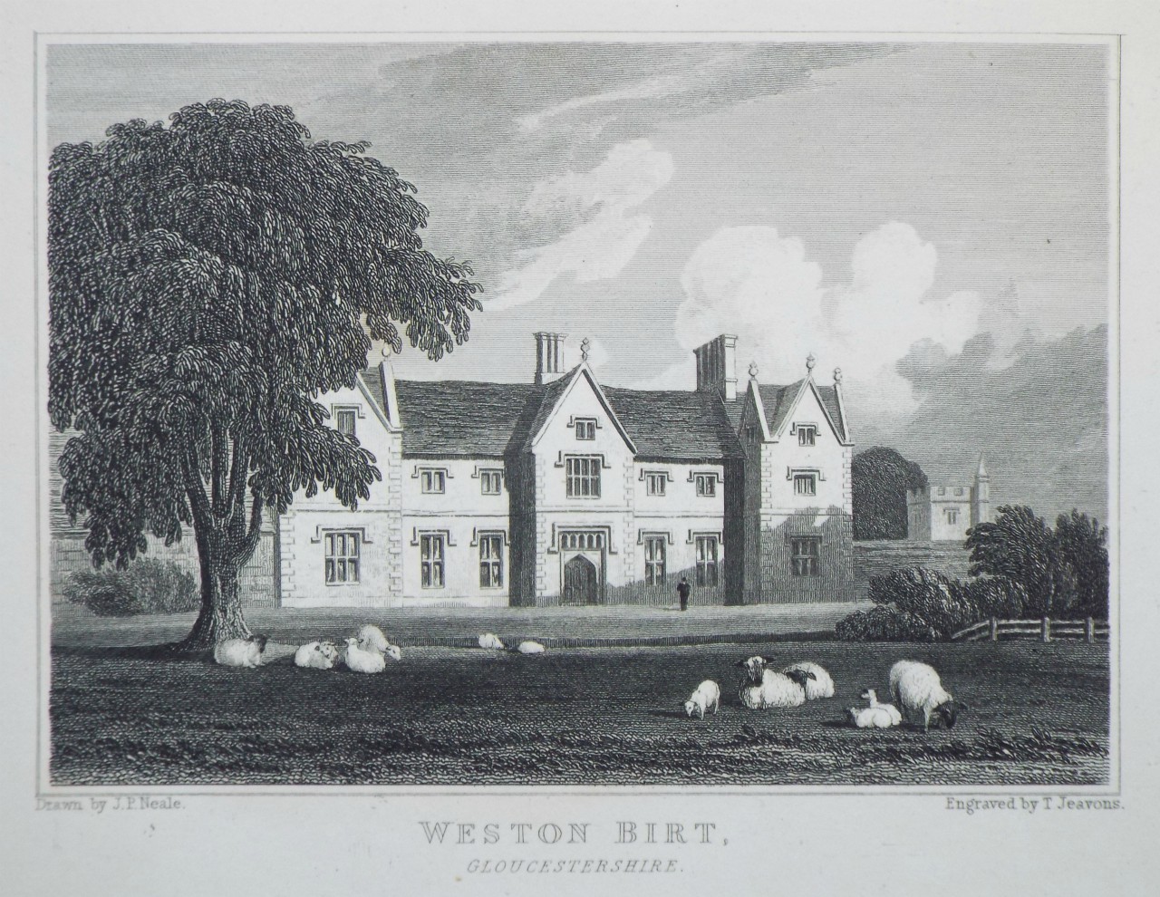 Print - Weston Birt, Gloucestershire. - Jeavons