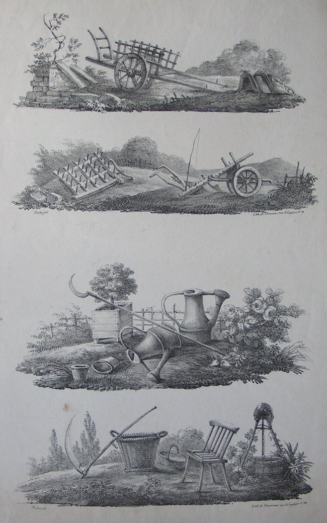 Lithograph - (Rustic artefacts)