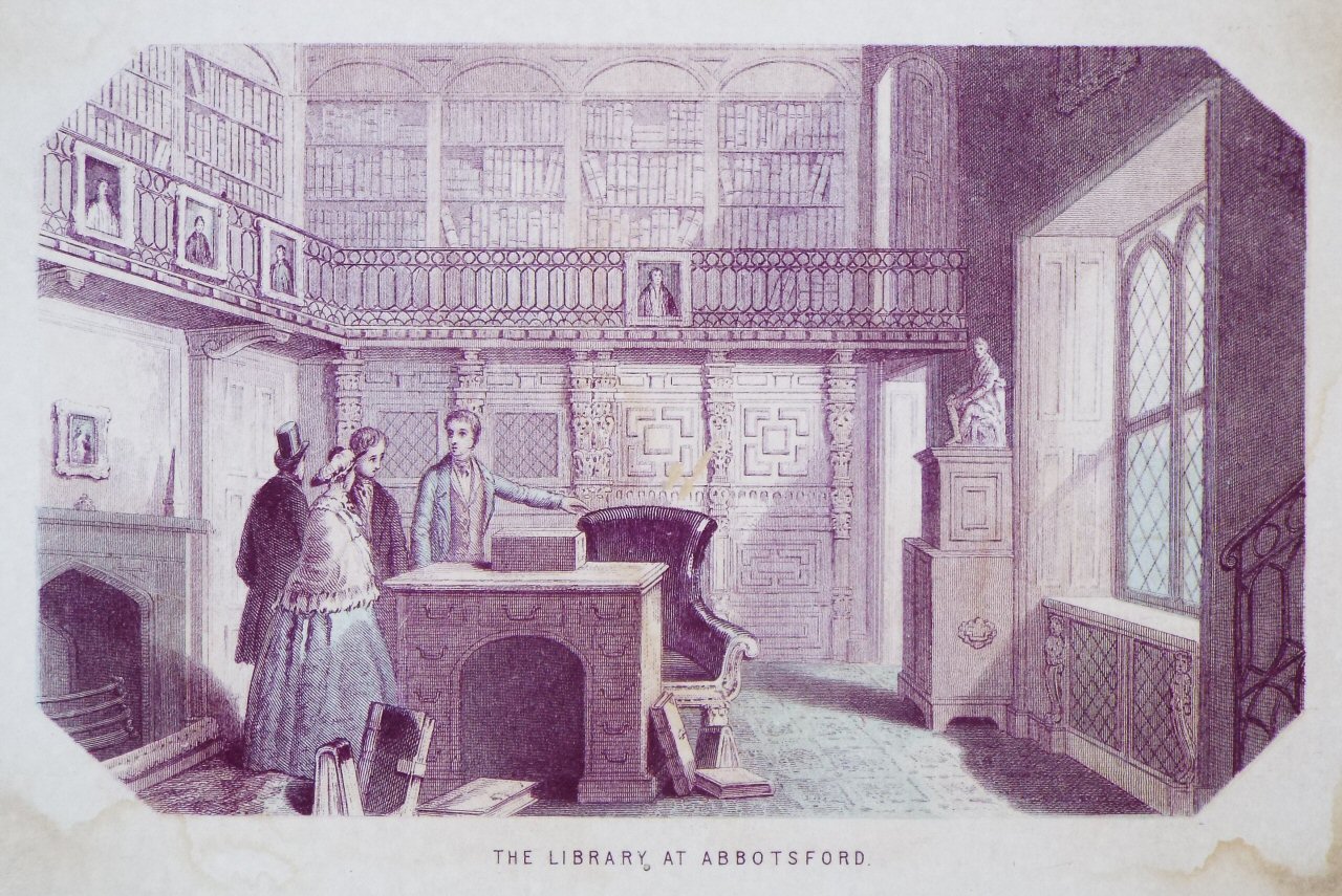 Chromo-lithograph - The Library at Abbotsford