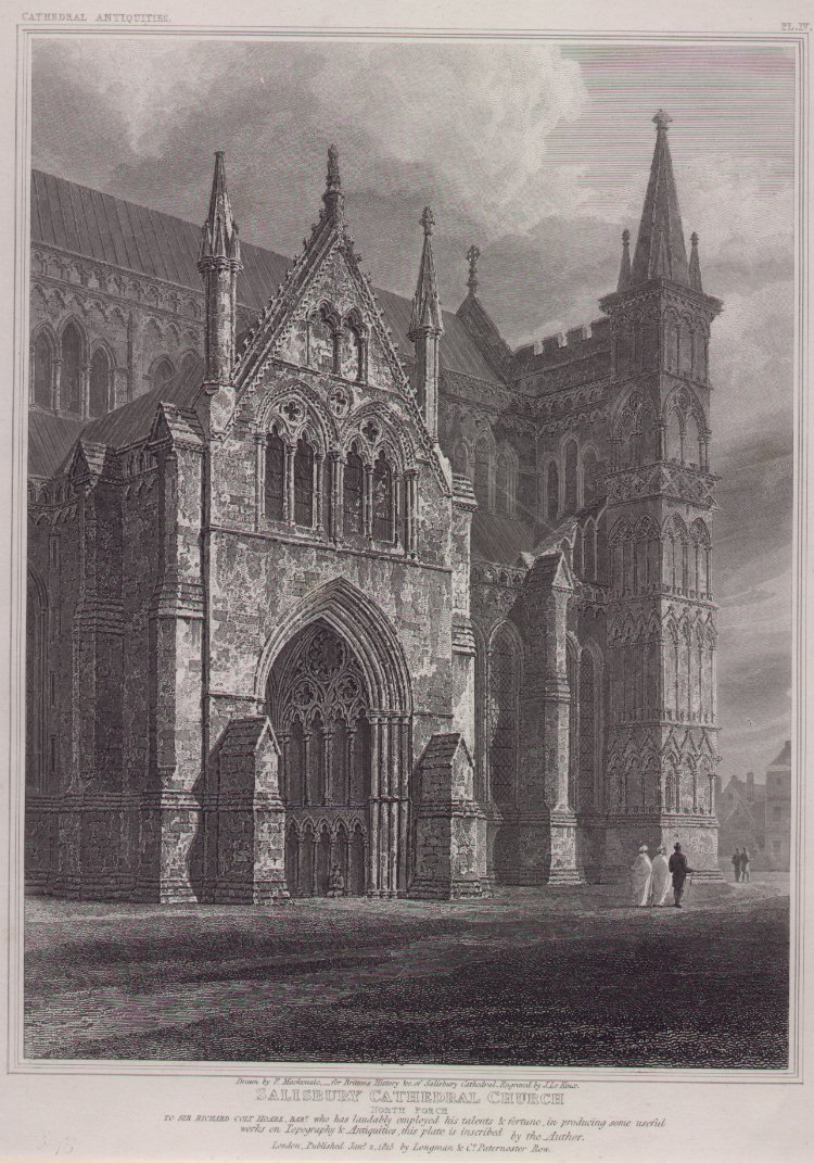 Print - Salisbury Cathedral Church North Porch