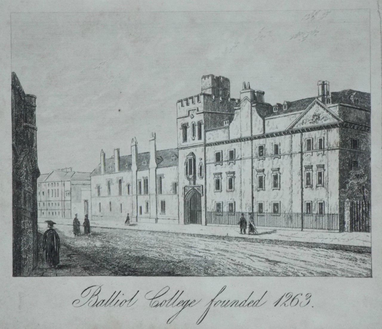 Print - Balliol College founded 1623.