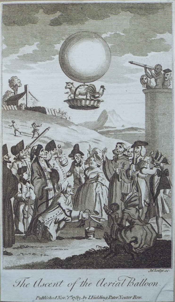 Print - The Ascent of the Aerial Balloon.