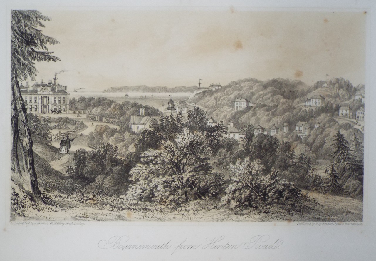 Lithograph - Bournemouth from the Hinton Road. - J.