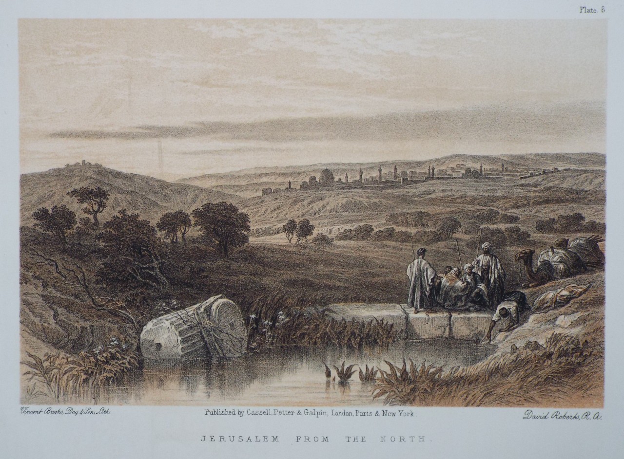 Lithograph - Jerusalem from the North.