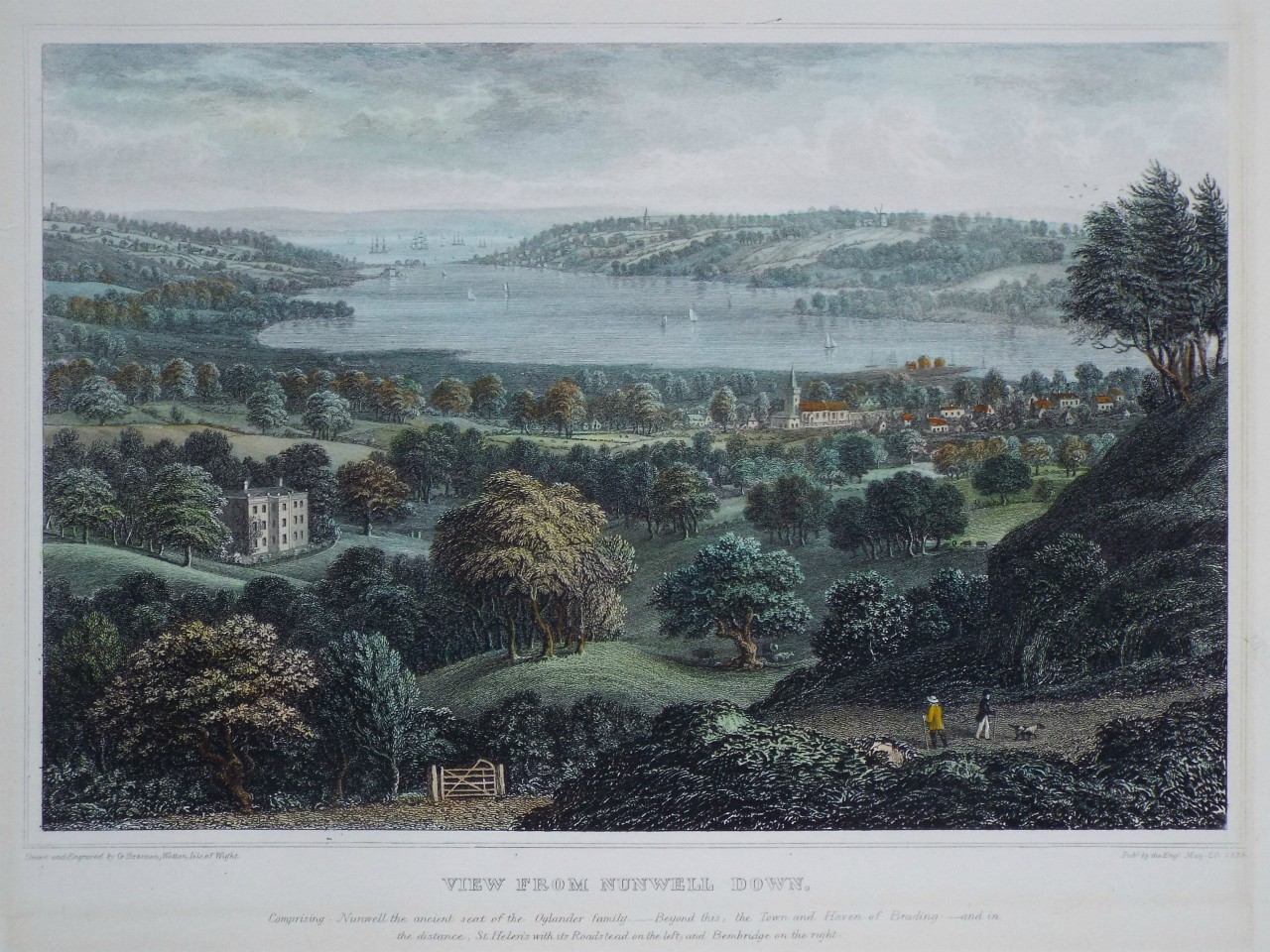 Print - View from Nunwell Down. - Brannon