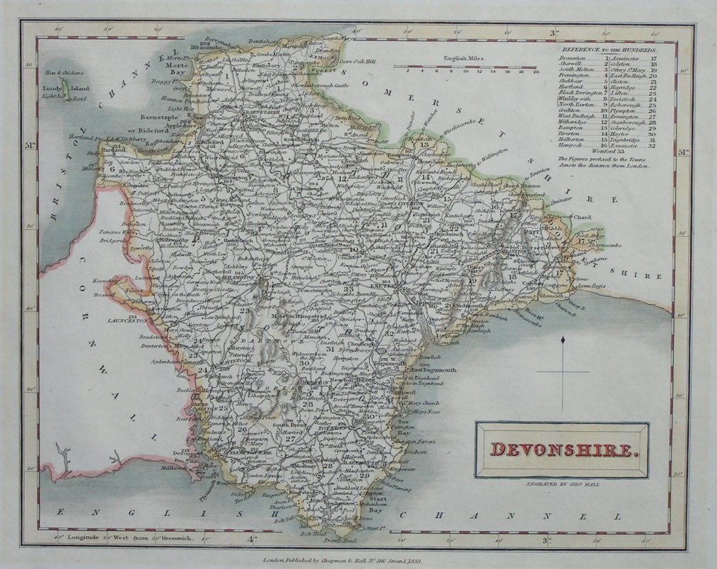 Map of Devon - Hall