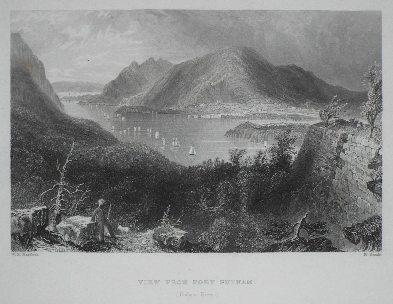 Print - View from Fort Putnam. (Hudson River) - Sands