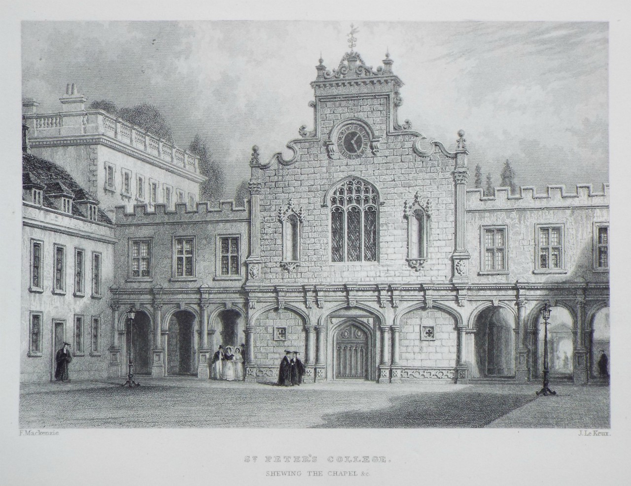 Print - St. Peter's College, shewing the Chapel &c.