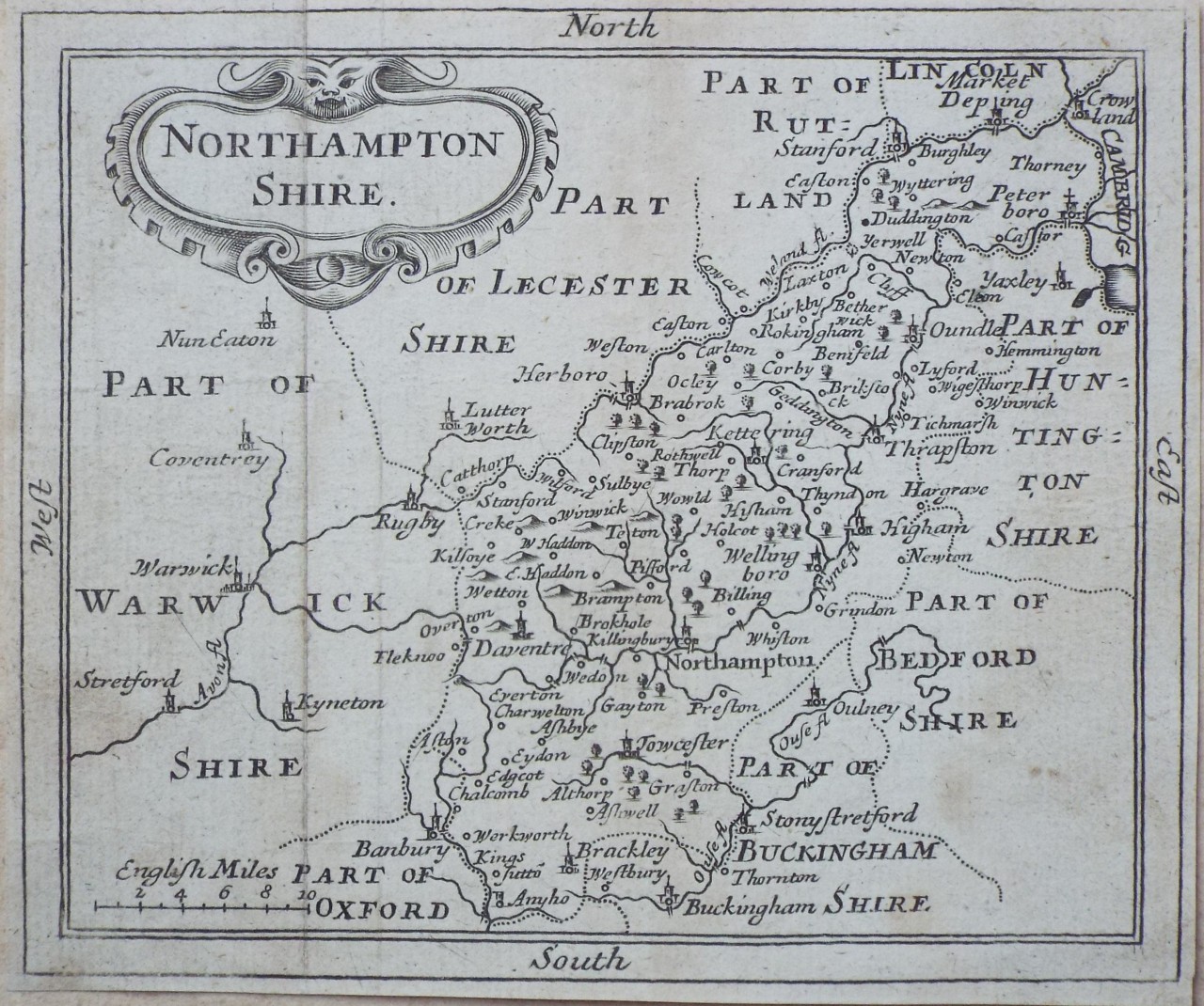 Map of Northamptonshire