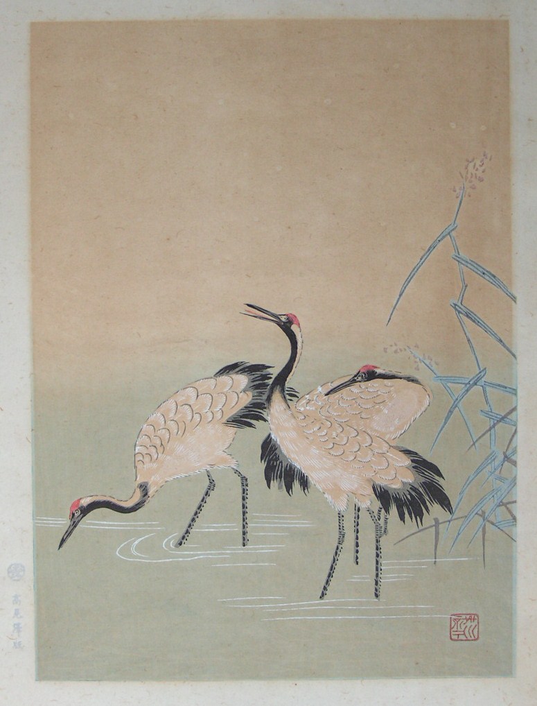 Watercolour - (Japanese Cranes)