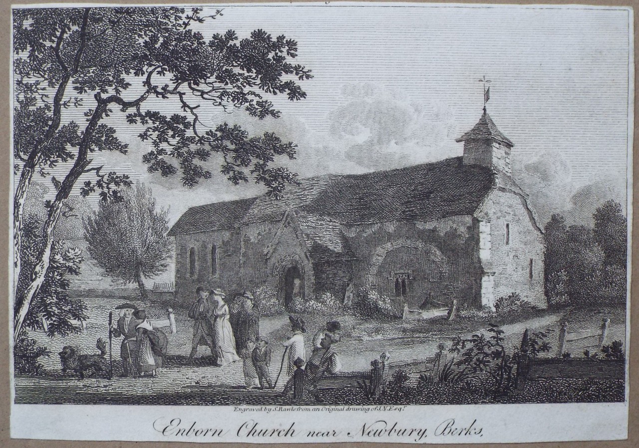 Print - Enborn Church,near Newbury, Berks. - Rawle
