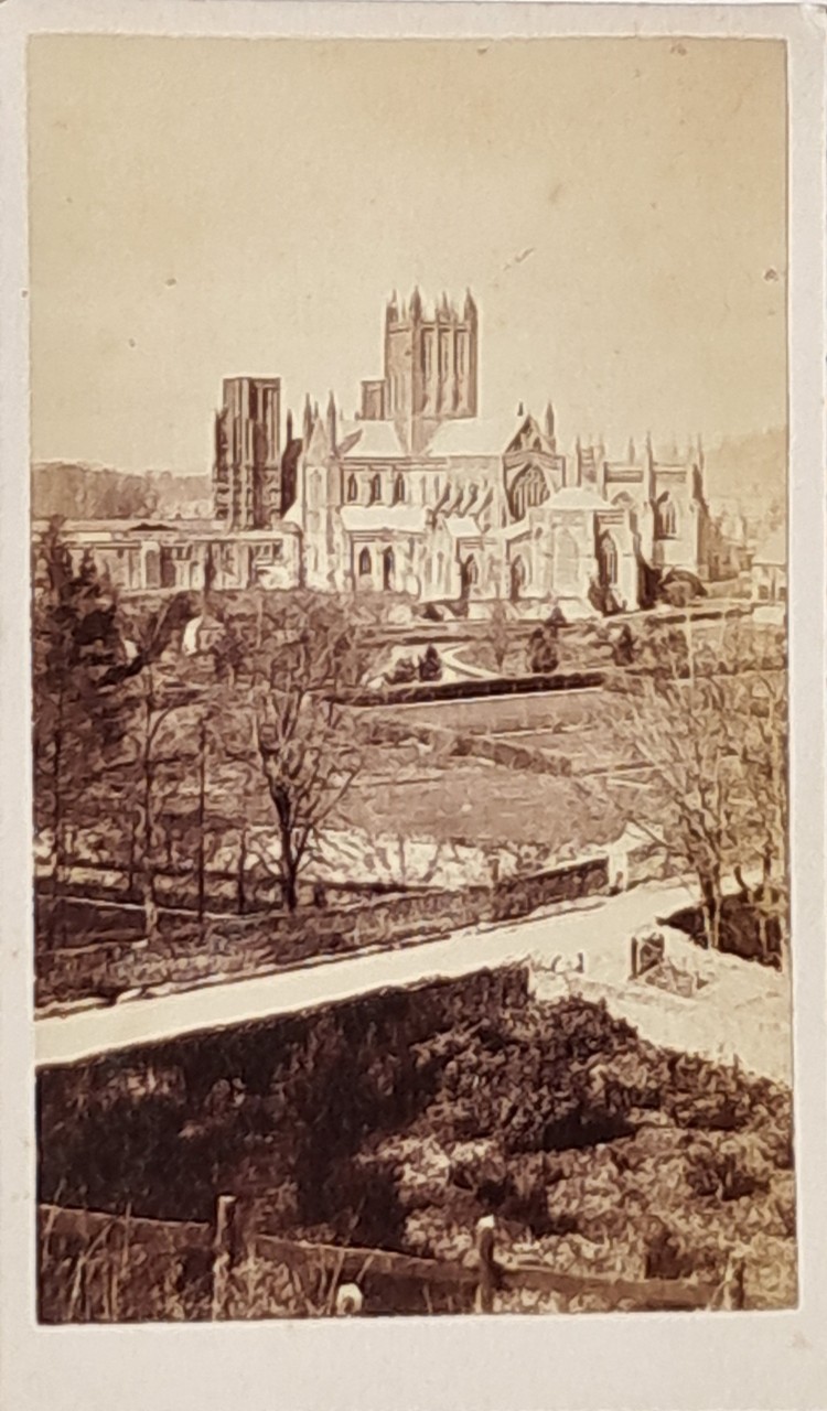 Photograph - Wells Cathedral distant view from the S.E.