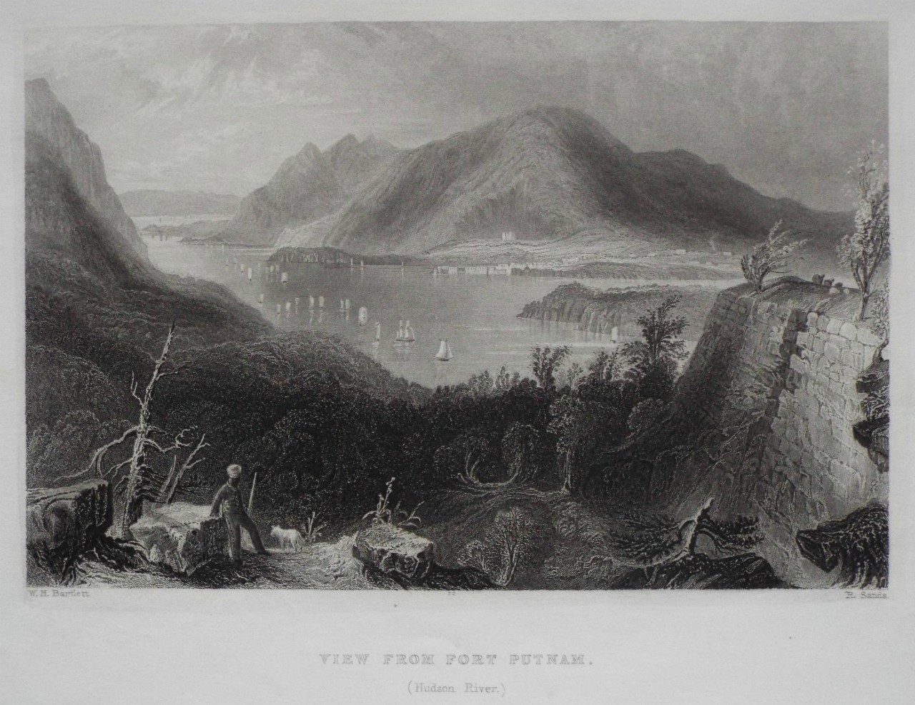 Print - View from Fort Putnam. (Hudson River) - Sands