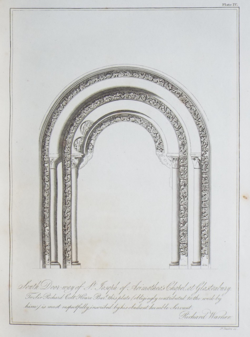 Print - South Door-way of St. Joseph of Aritmahea's Chapel, at Glastonbury. - Basire