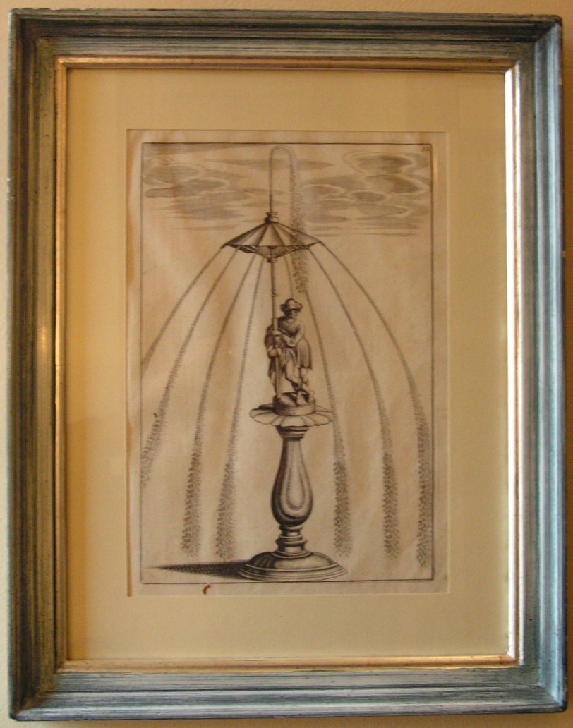 Print - (Design for a fountain - man with umbrella) 12