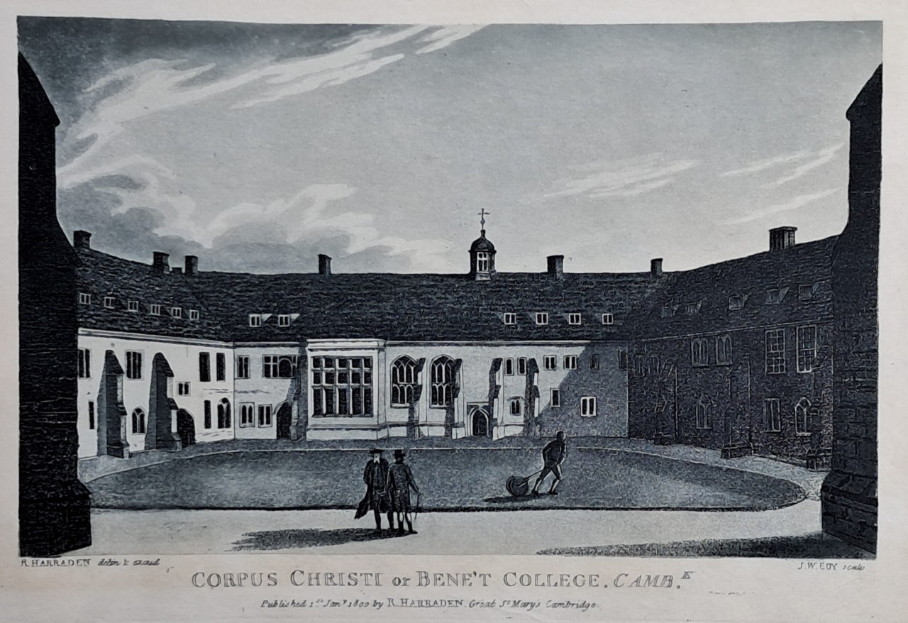 Aquatint - Corpus Christi or Bene't College, Cambe. - Edy