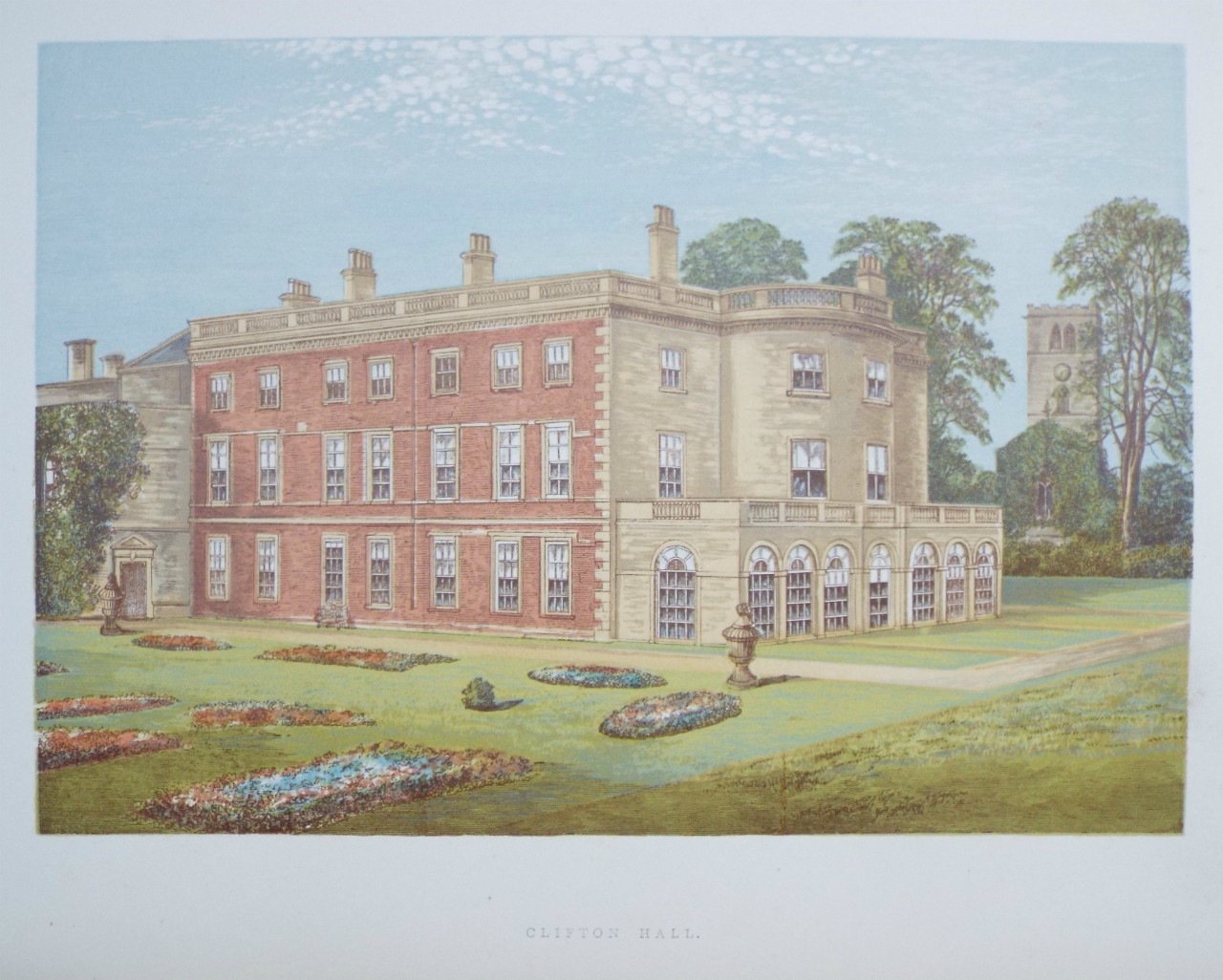 Chromo-lithograph - Clifton Hall.