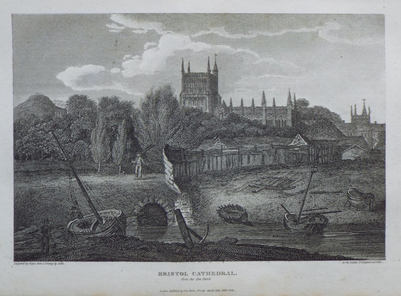 Print - Bristol Cathedral, from the Sea Bank - 