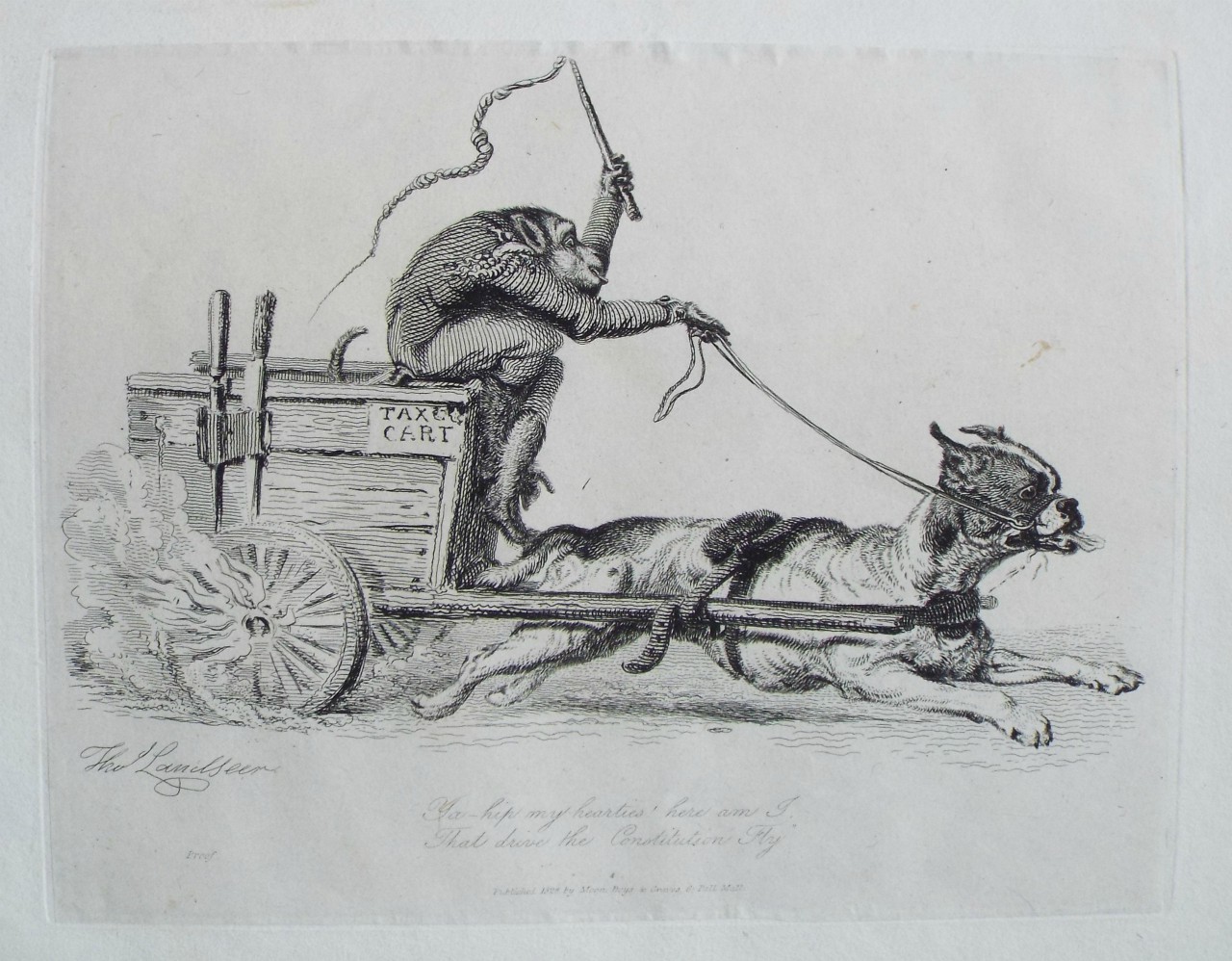 Etching - Ya hip my hearties here am I
That drive the Constitution Fly. - Landseer