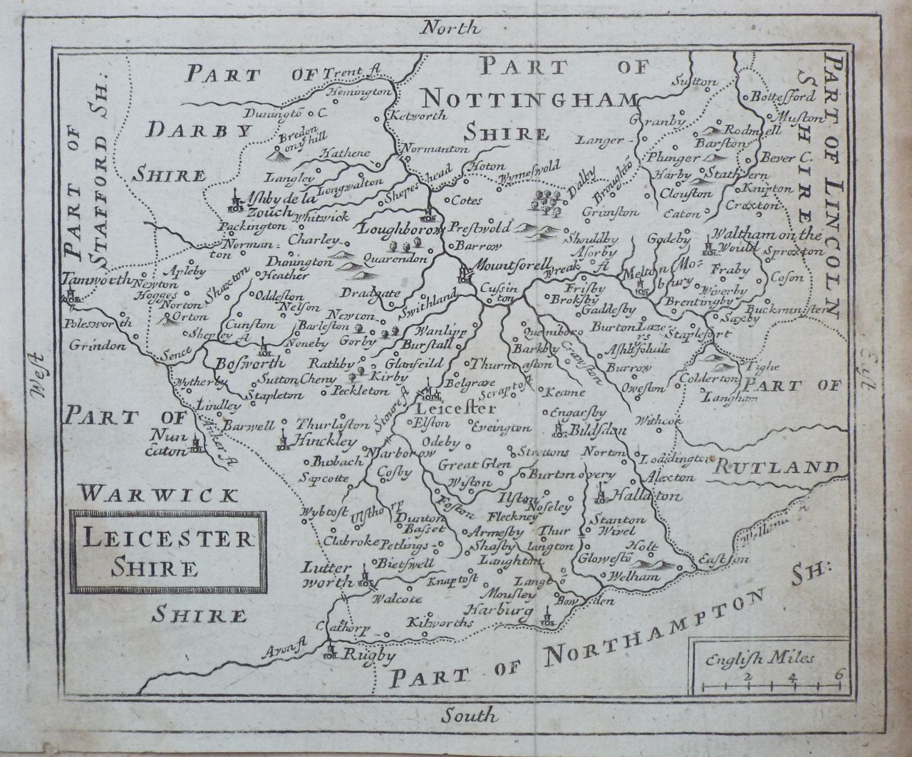 Map of Leicestershire