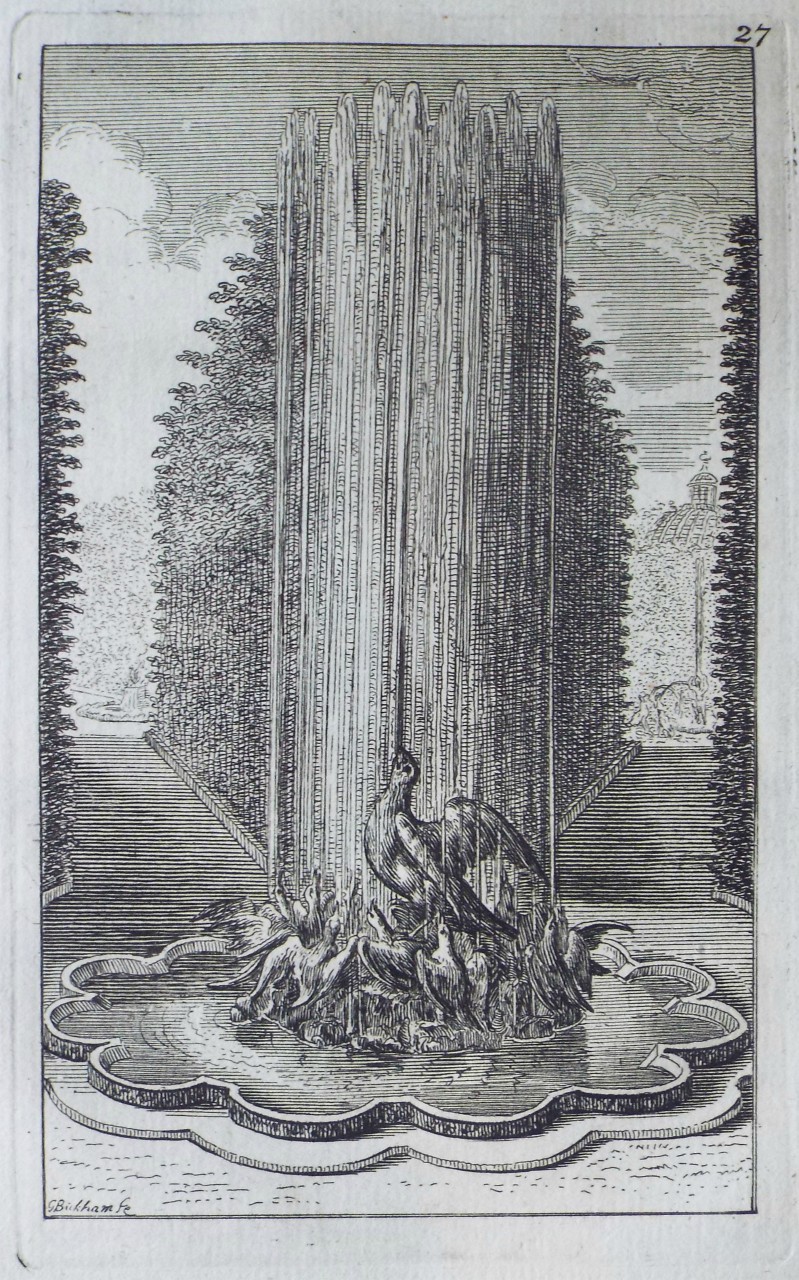 Print - The Kite and the Doves Fountain in the Labyrinth of Versailles - Bickham
