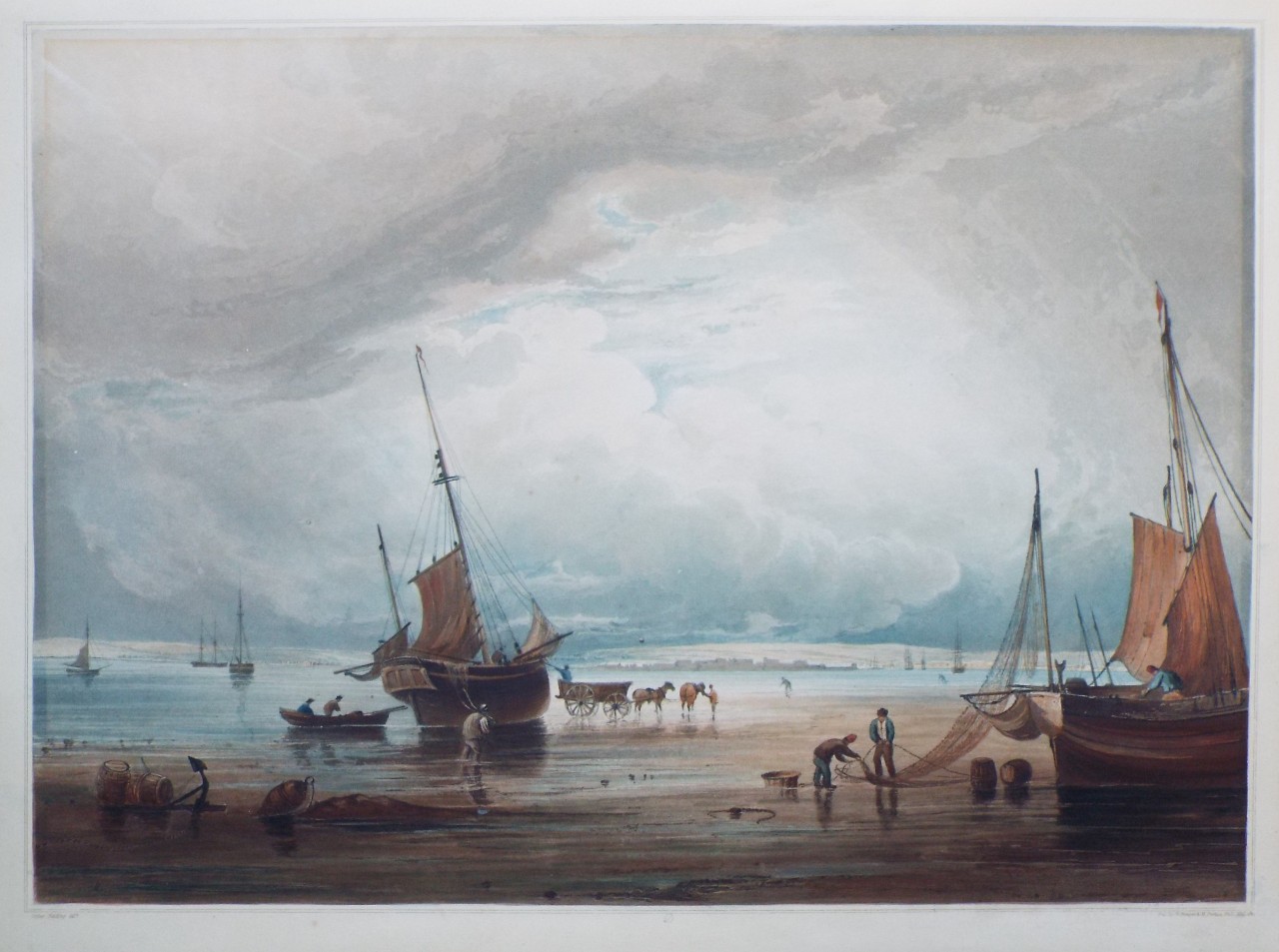 Aquatint - View of the Sands at Ryde
