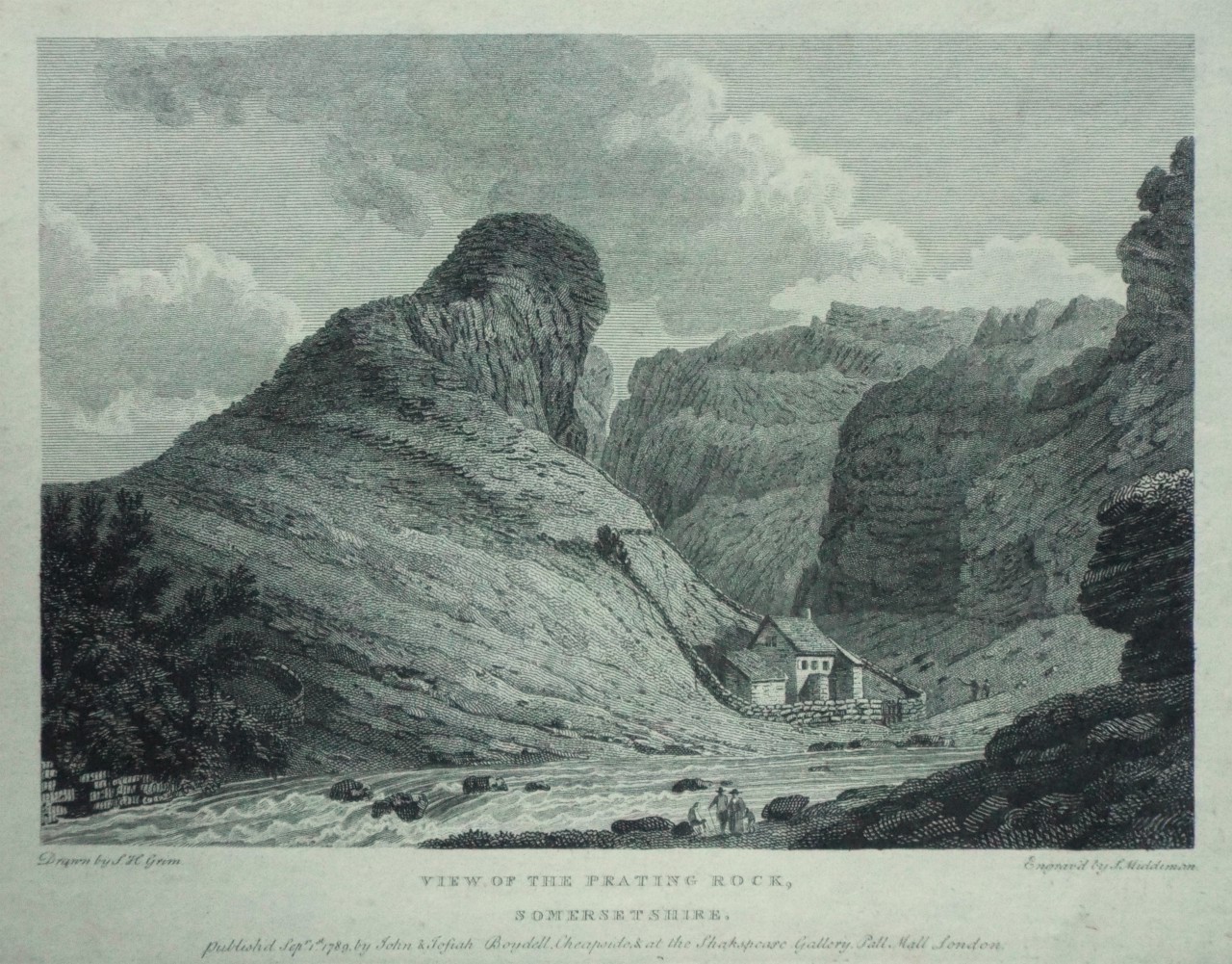 Print - View of the Prating Rock, Somersetshire.