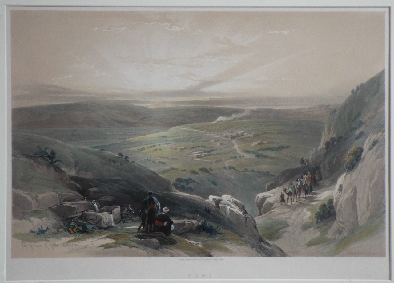Lithograph - Cana. Site of Cana of Galilee, April 21st 1839. - Roberts
