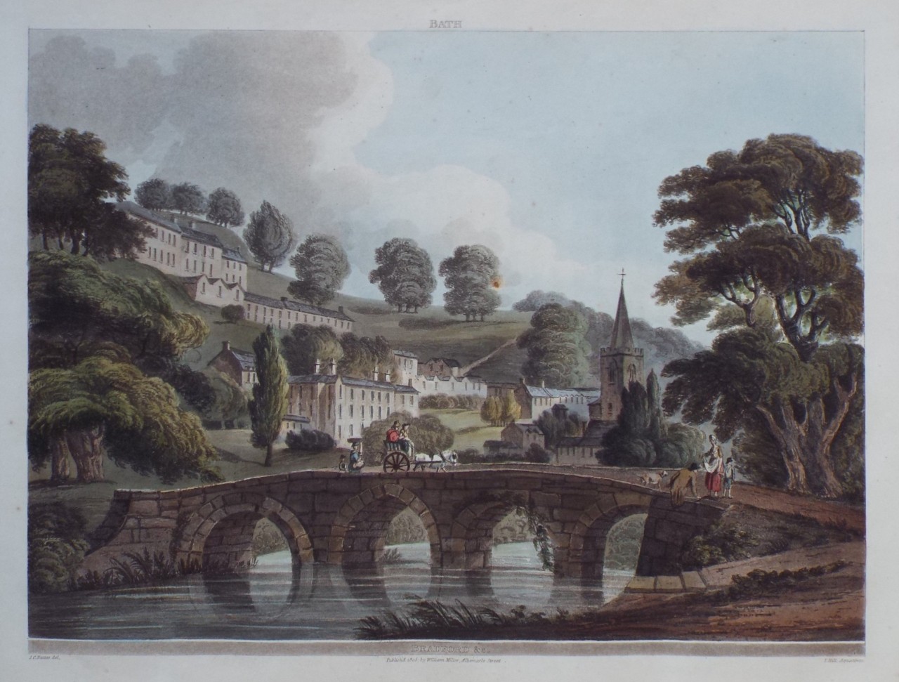 Aquatint - Bath. Bradford &c. - Hill