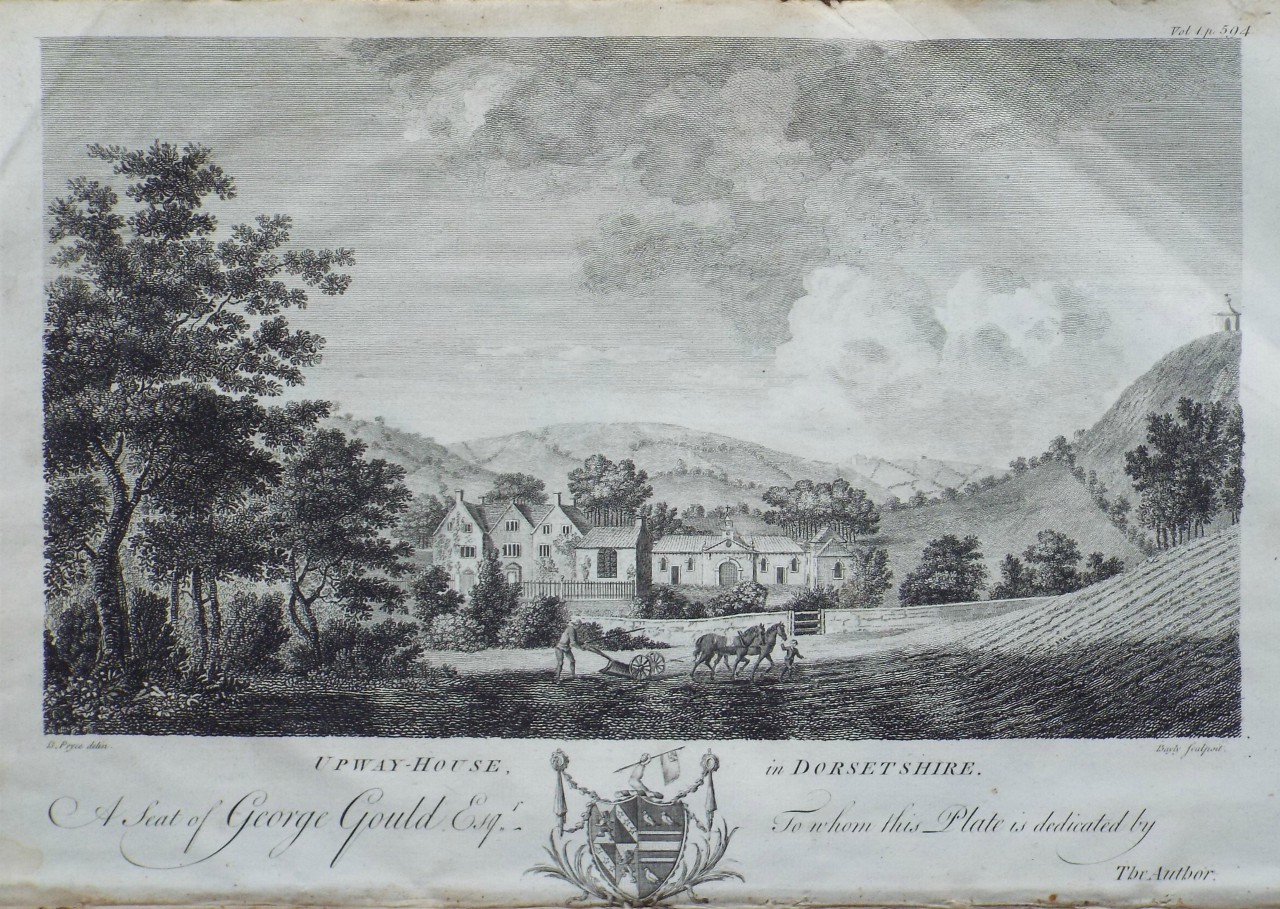 Print - Upway-House, in Dorsetshire. A Seat of George Gould Esqr. - 