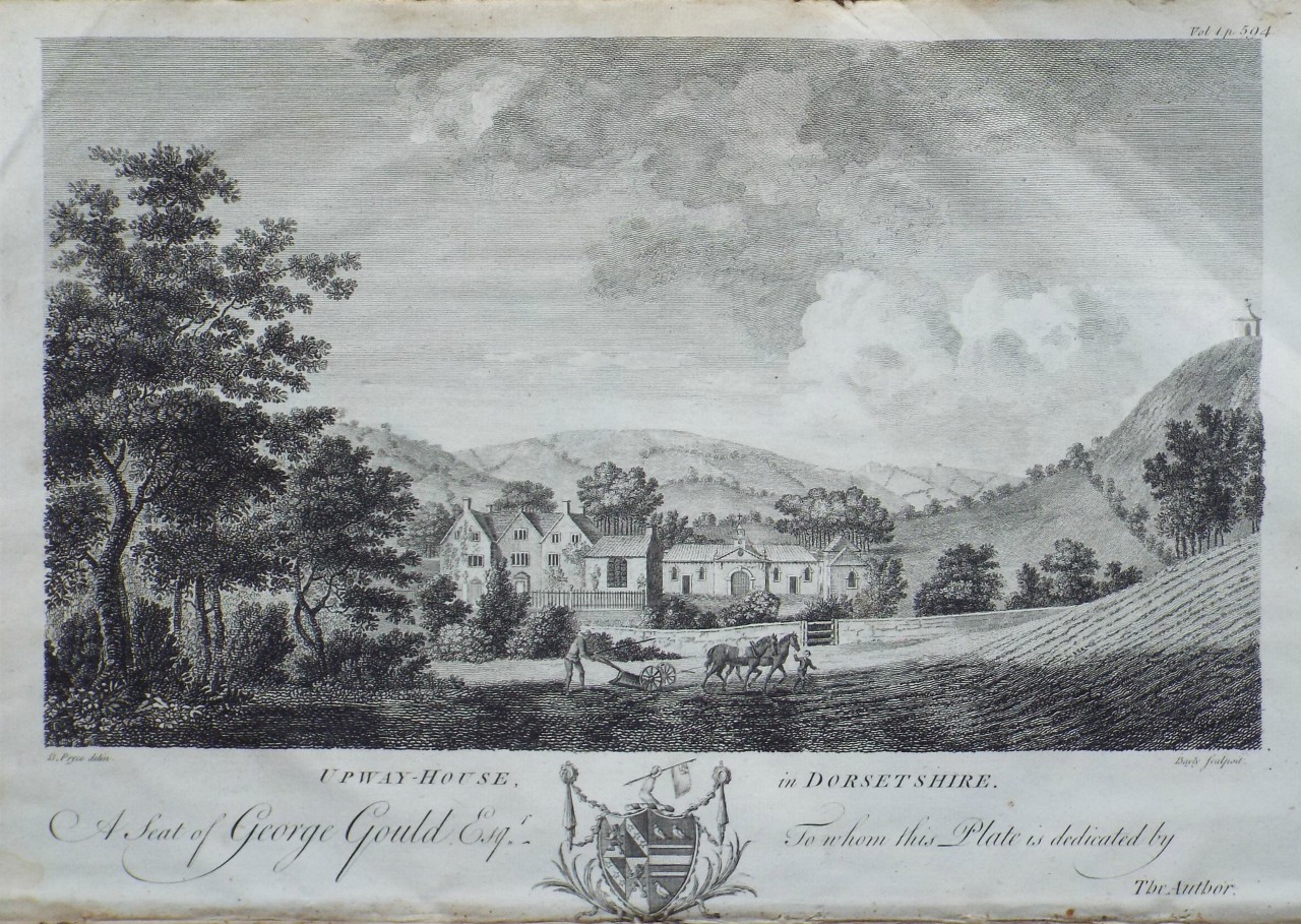 Print - Upway-House, in Dorsetshire. A Seat of George Gould Esqr. - 