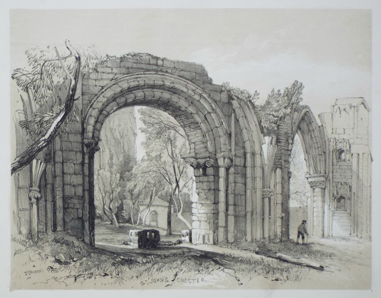 Lithograph - St. John's Chester - Prout