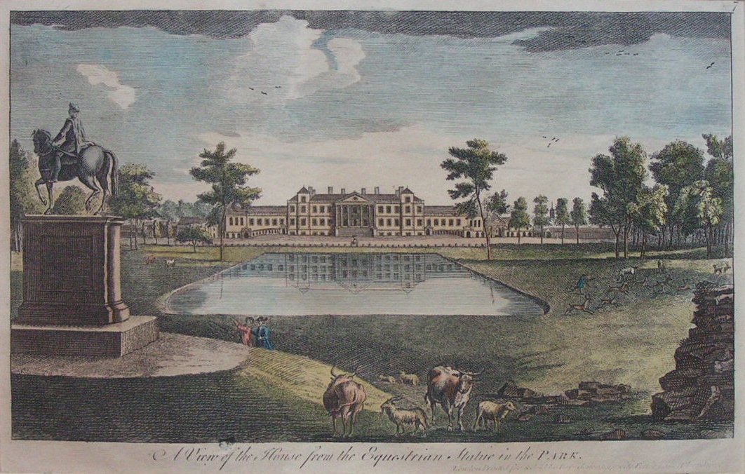 Print - A View of the House from the Equestrian Statue in the Park