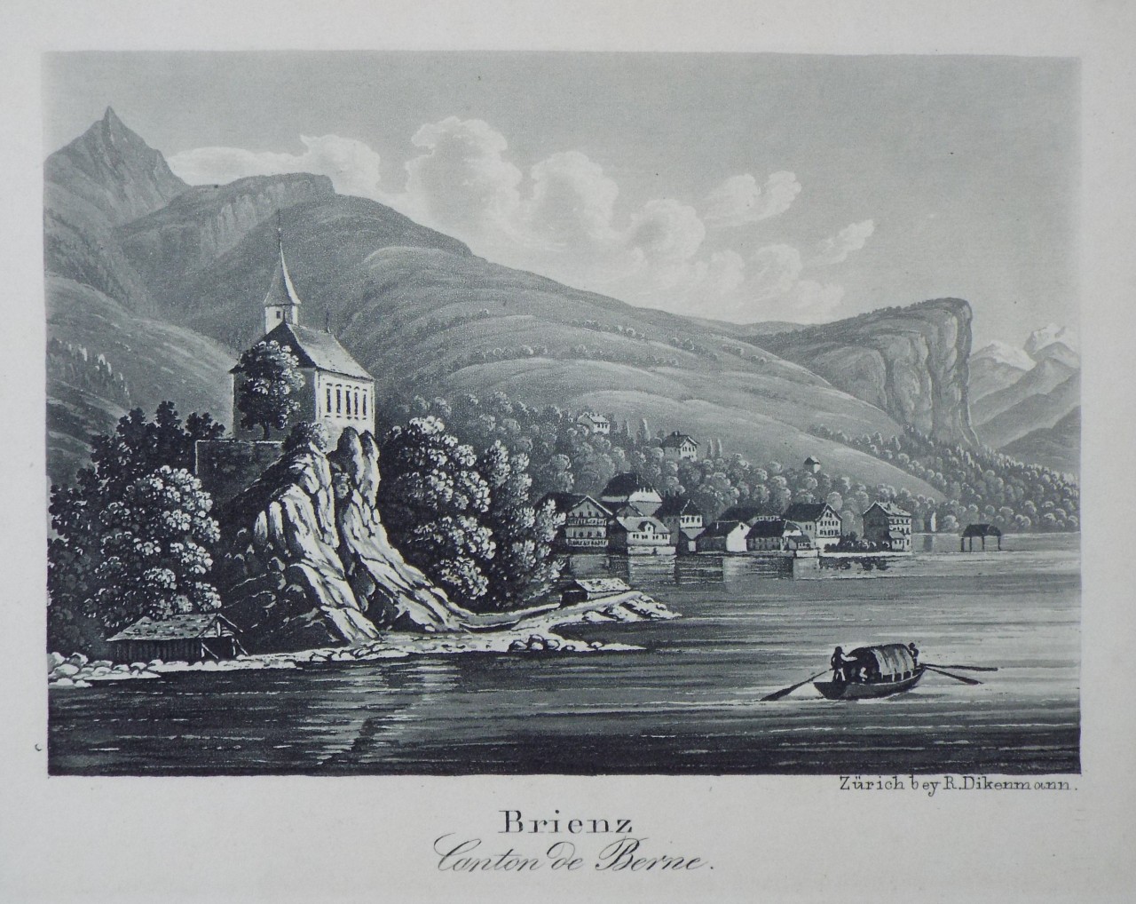 Aquatint - Brienz Canton de Berne.