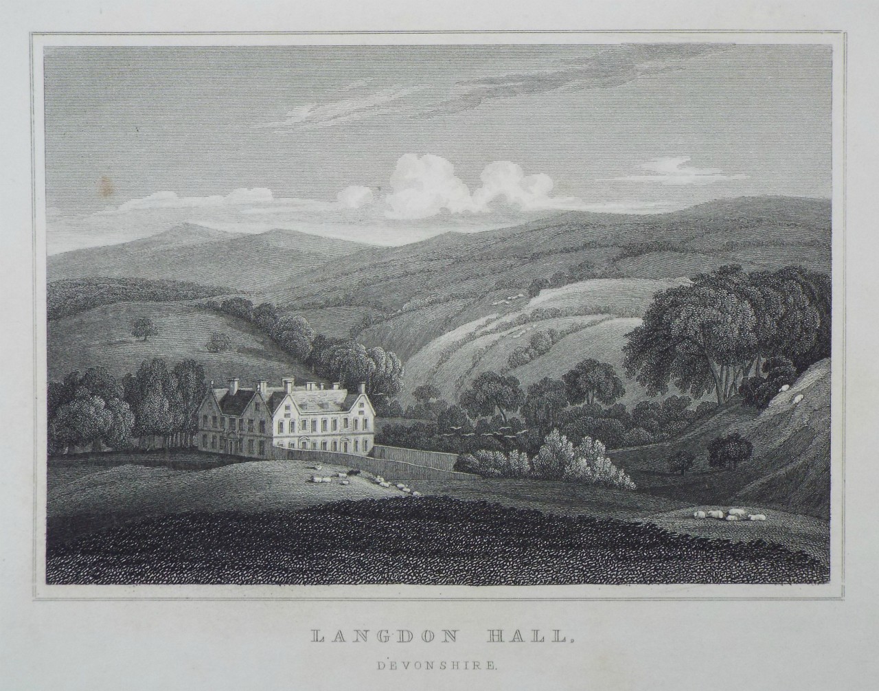Print - Langdon Hall. Devonshire. - Bond