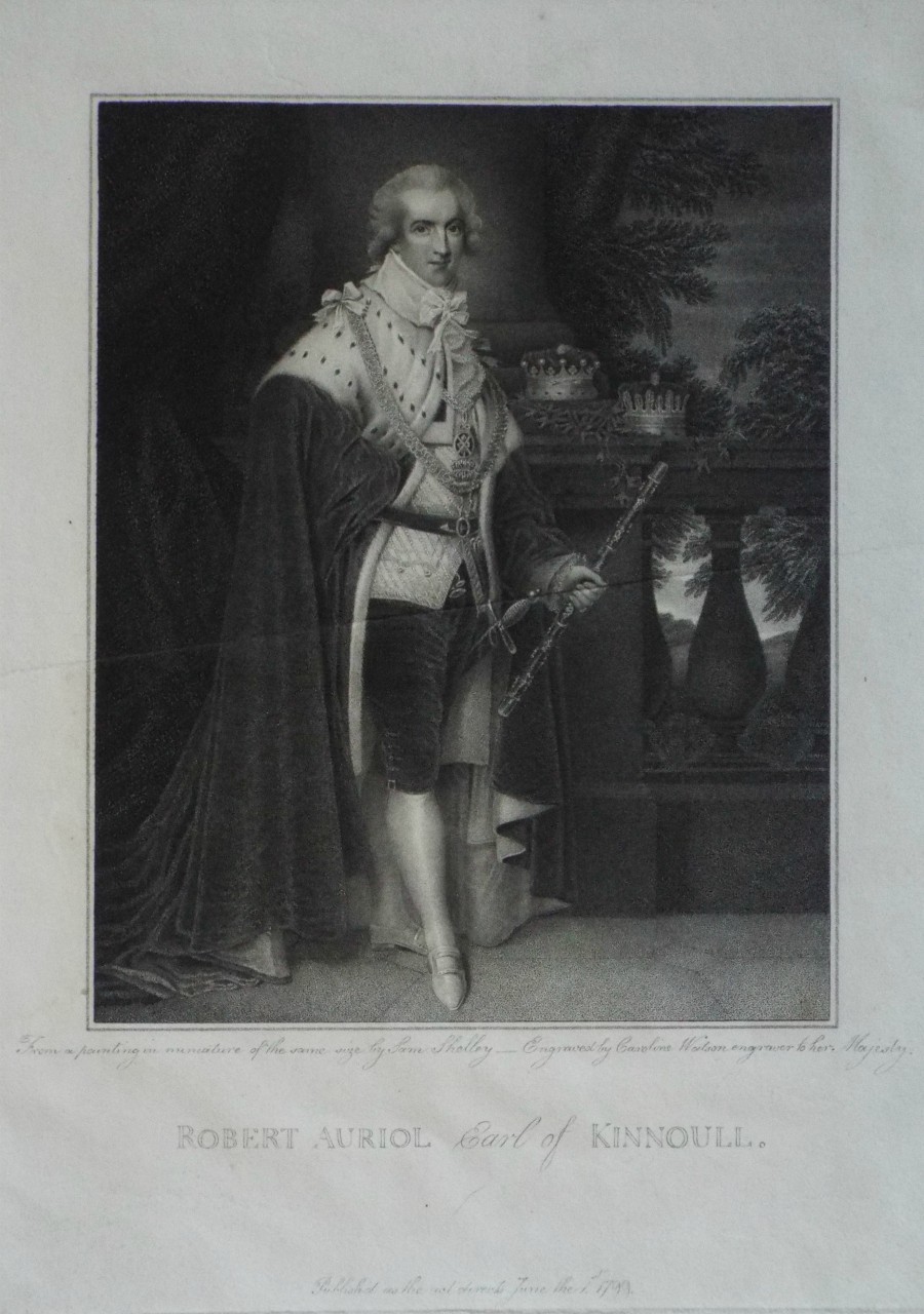 Stipple - Robert Auriol Earl of Kinnoull. - Watson