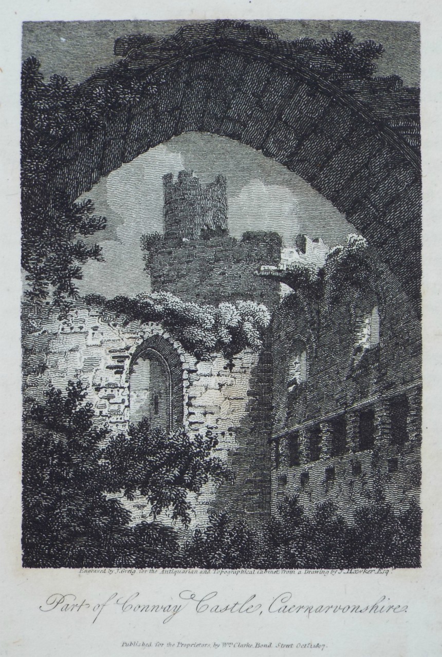 Print - Part of Conway Castle, Caernarvonshire. - Greig