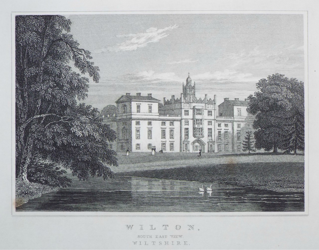 Print - Wilton, South East View, Wiltshire. - Lacey