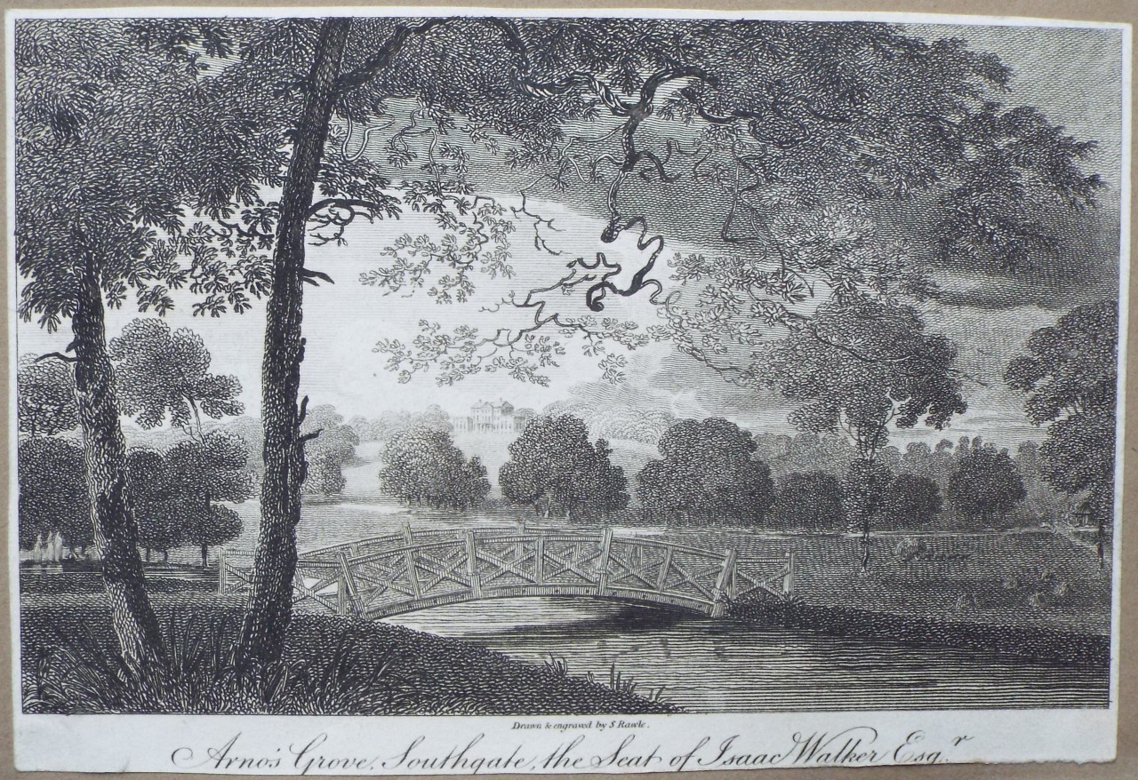 Print - Arno's Grove, Southgate, the Seat of Isaac Walker Esqr. - Rawle