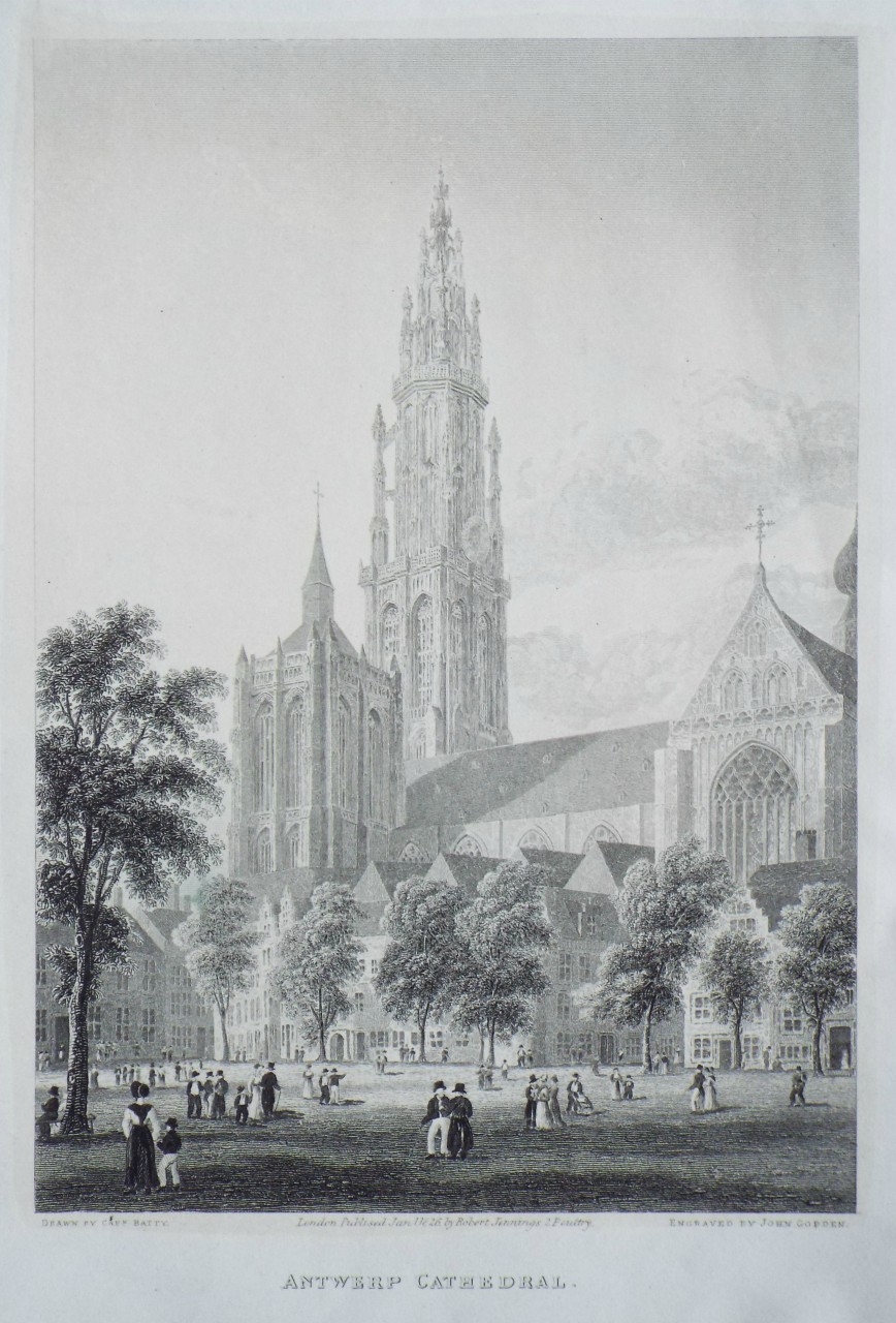 Print - Antwerp Cathedral. - Godden
