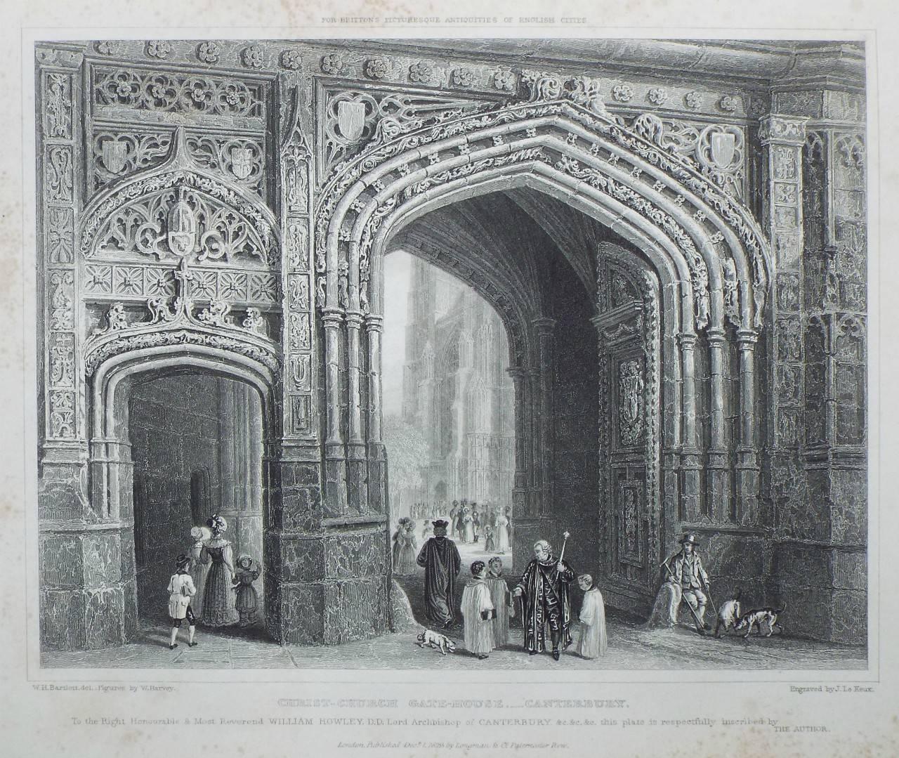 Print - Christ-church Gate-house. Canterbury. - Le