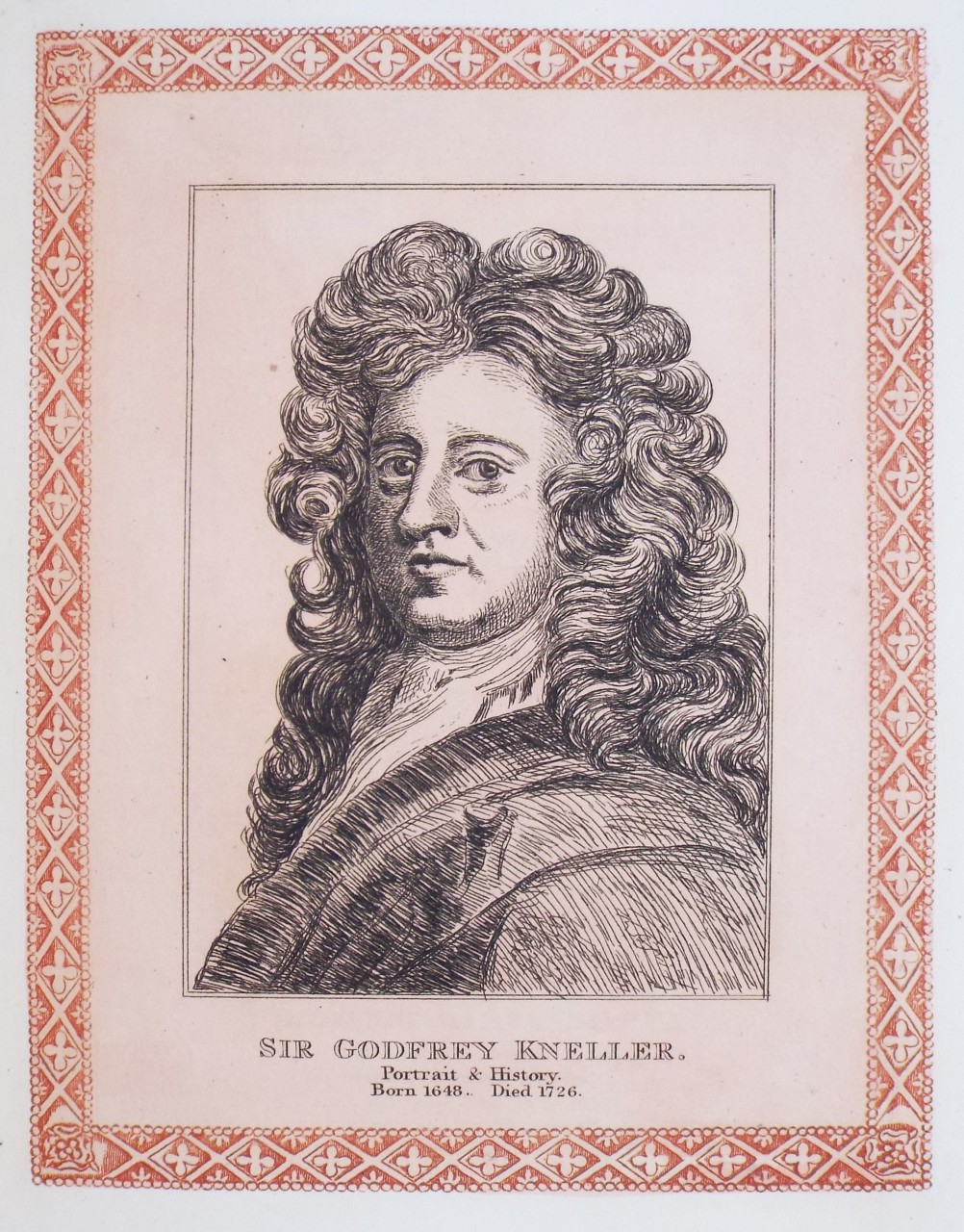 Etching - Sir Godfrey Kneller. - Girtin